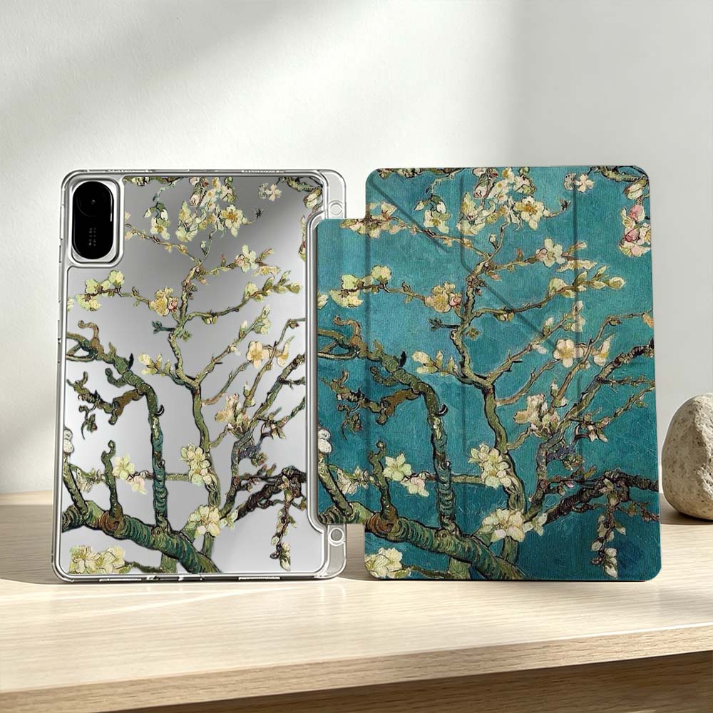 Poco Tablet Accessories - Art Apricot Blossom Pattern For Xiaomi