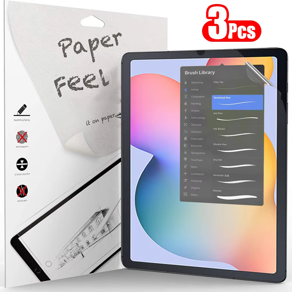 Samsung Tablet S10 Accessories - 3Pcs Paper Feel Like Screen Protector