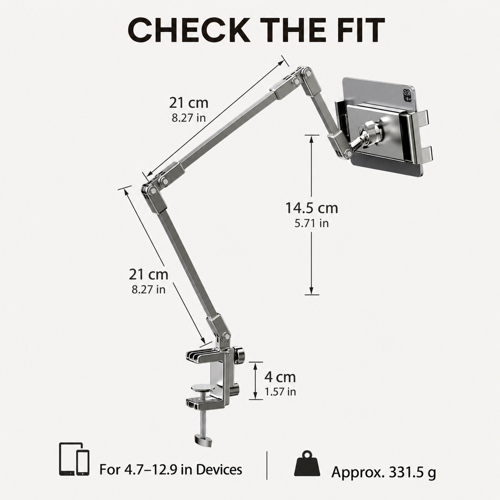 Adjustable Bed Phone Holder St - огляд і ціна Tablet Phone Accessories