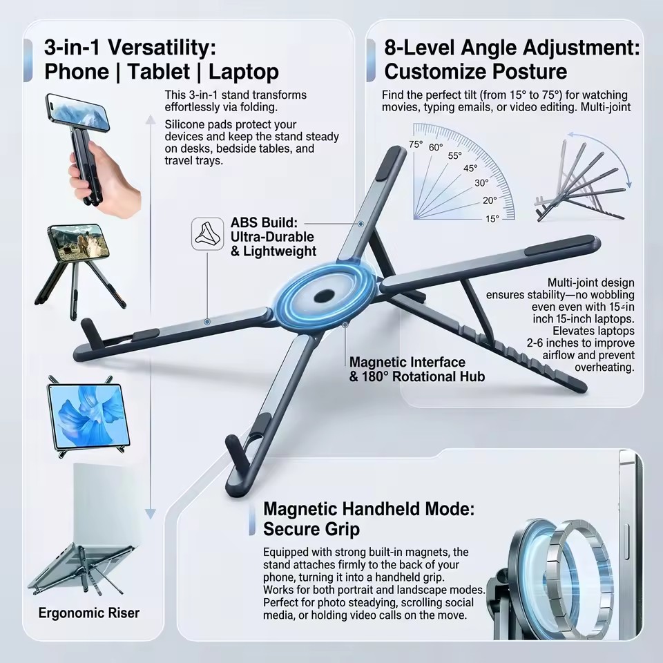 Portable Magnetic Phone Holder - огляд і ціна Tablet Phone Accessories