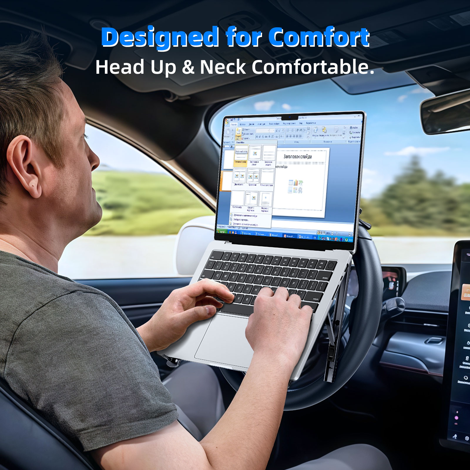 Eary Car Laptop Mount Steering - огляд і ціна Tesla Tablet Accessories