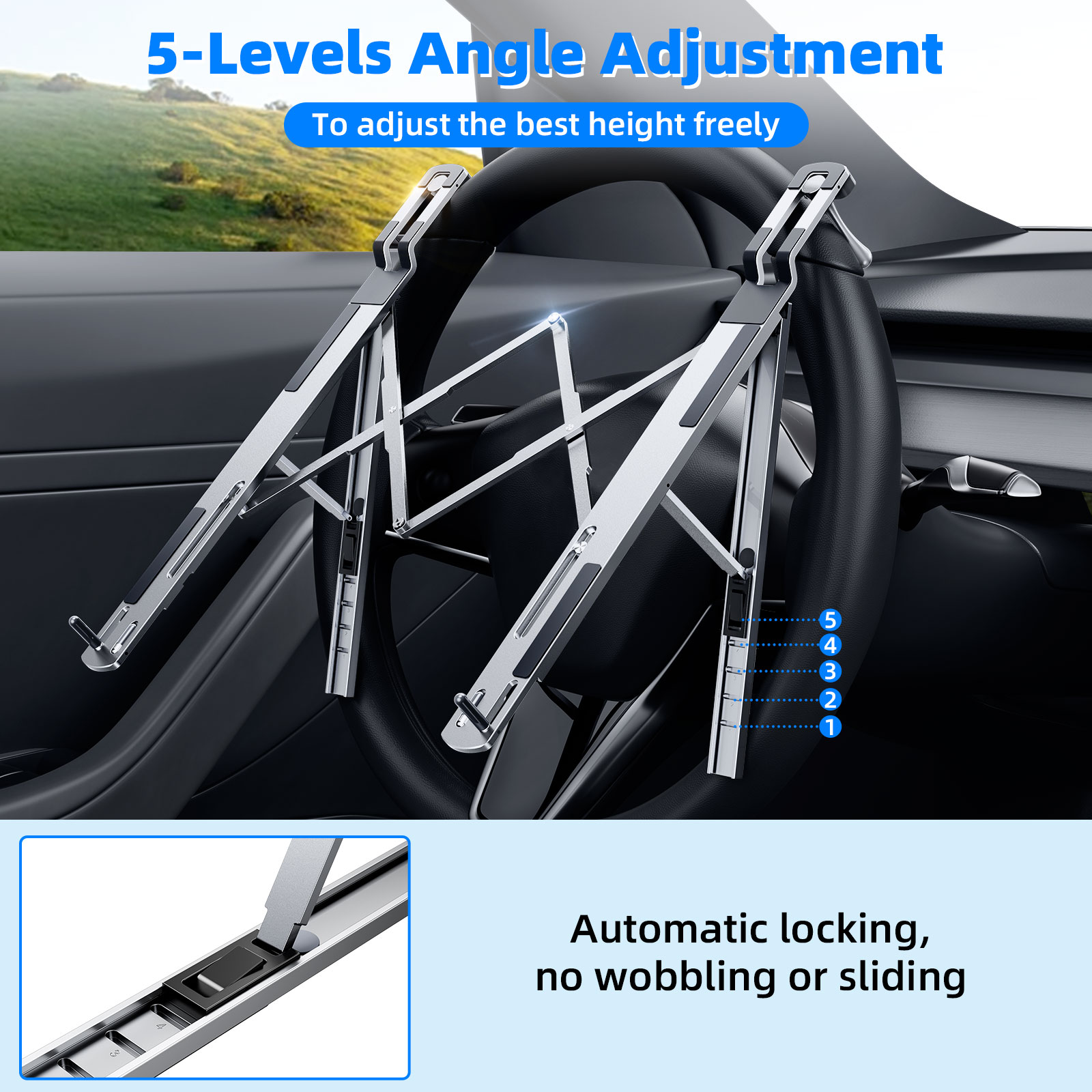 Eary Car Laptop Mount Steering - огляд і ціна Tesla Tablet Accessories