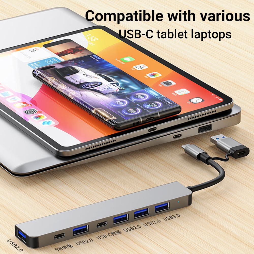 7-in-1 Dual-Head USB-C&USB Doc - огляд і ціна Tablet Reading Accessories