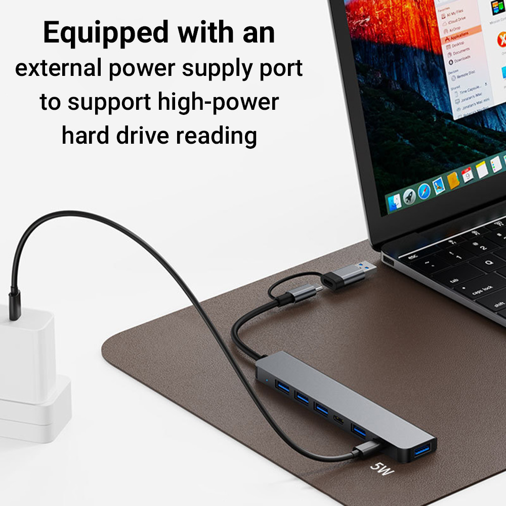 7-in-1 Dual-Head USB-C&USB Doc - огляд і ціна Tablet Reading Accessories