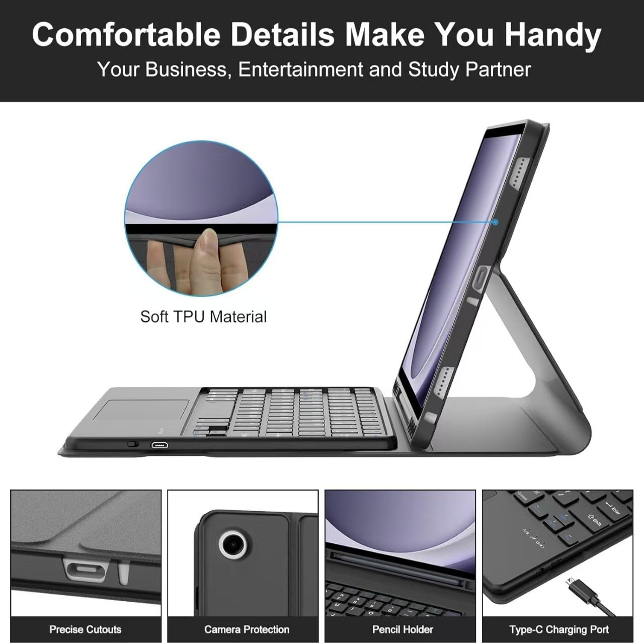 Case for Samsung Galaxy Tab A9 - огляд і ціна Samsung Tablet Keyboard Accessories