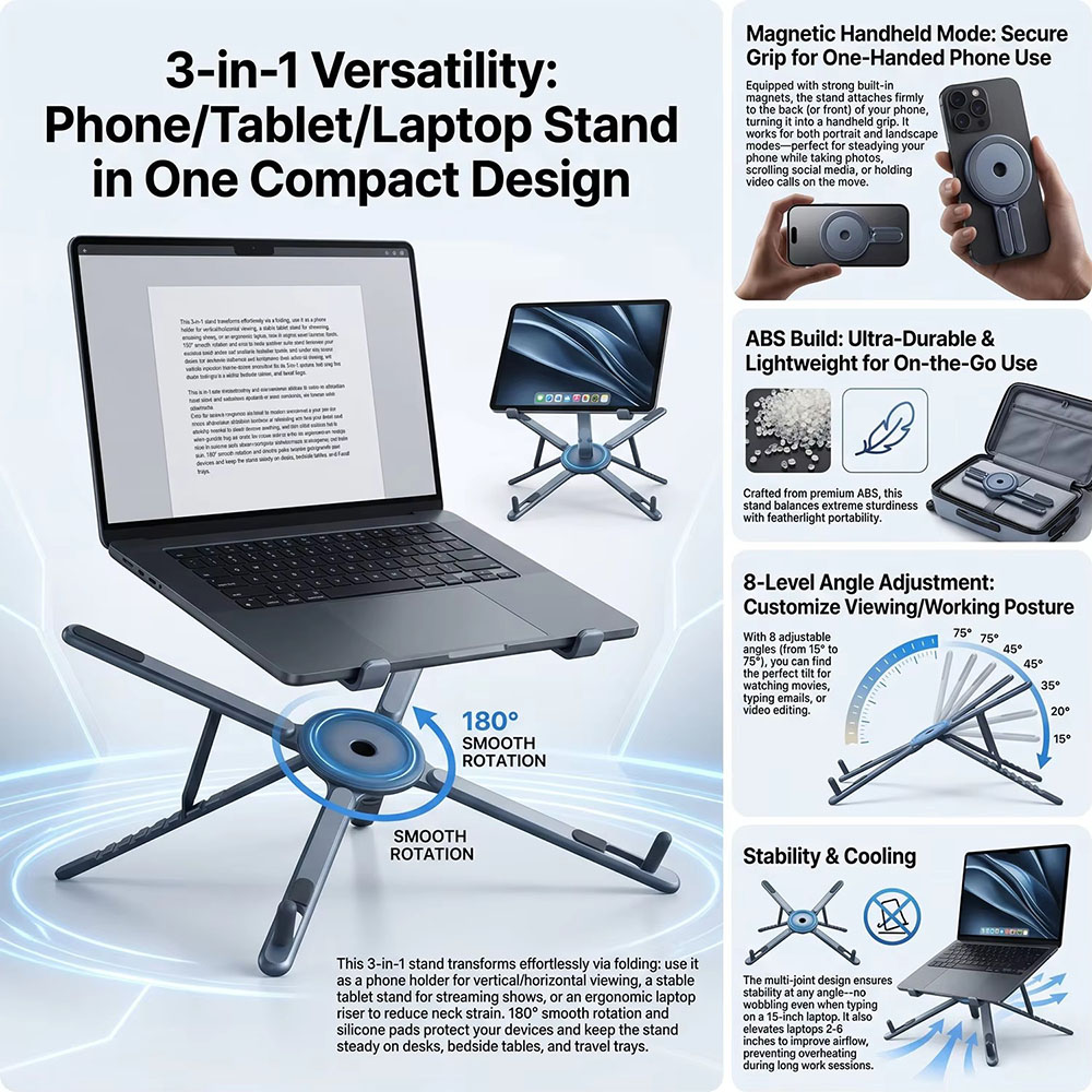 Portable Magnetic Phone Holder - огляд і ціна Tablet Phone Accessories